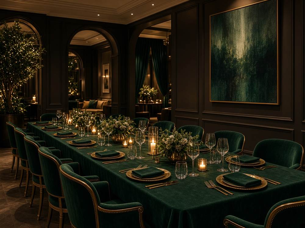 Private dining table prepared for an elegant LondonInnica event